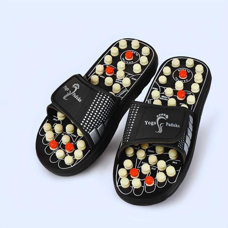 Acupressure & Magnetic Therapy Paduka Slippers – Foot Massage Slippers for Blood Circulation & Pain Relief