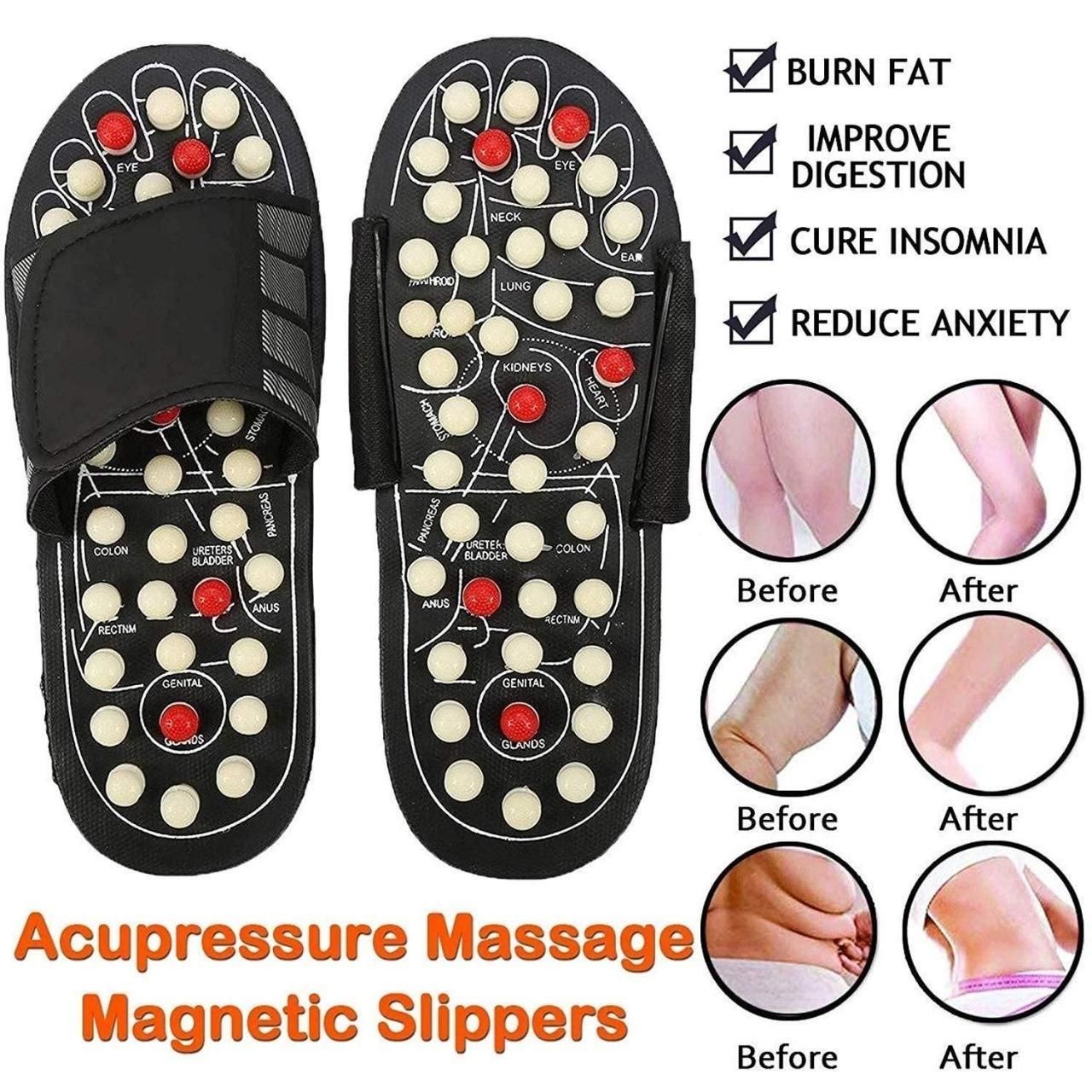 Acupressure & Magnetic Therapy Paduka Slippers – Foot Massage Slippers for Blood Circulation & Pain Relief